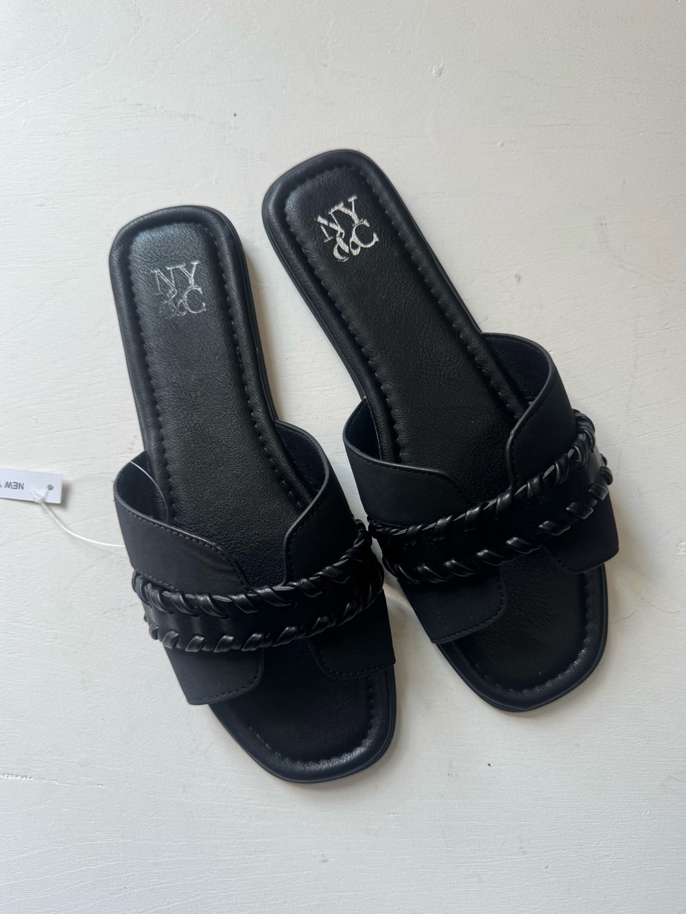 NY&Co Whipstitch Slide Sandals